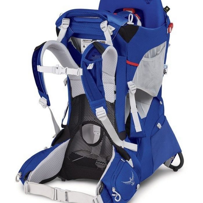 Osprey Poco blue front of baby backpack